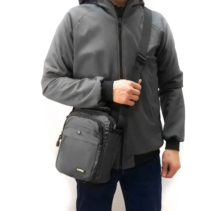 Сумка чоловіча Планшет нейлон Lanpad 15054 grey