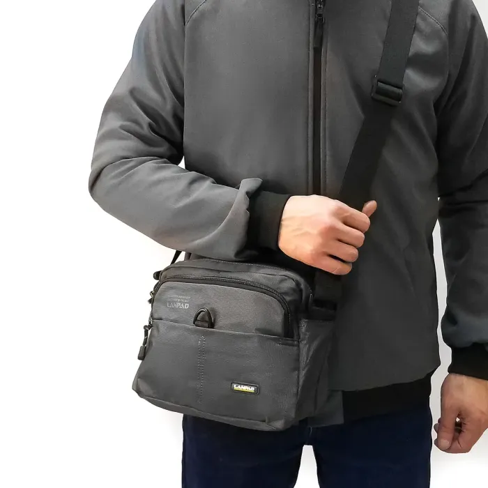 Сумка Мужская Планшет нейлон Lanpad 65349 grey