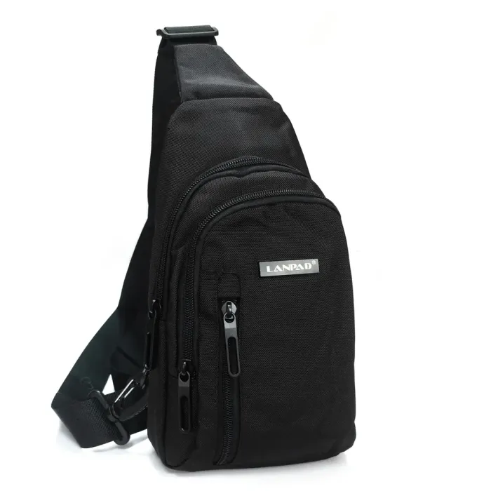 Сумка Мужская На Плечо нейлон Lanpad 80002 black