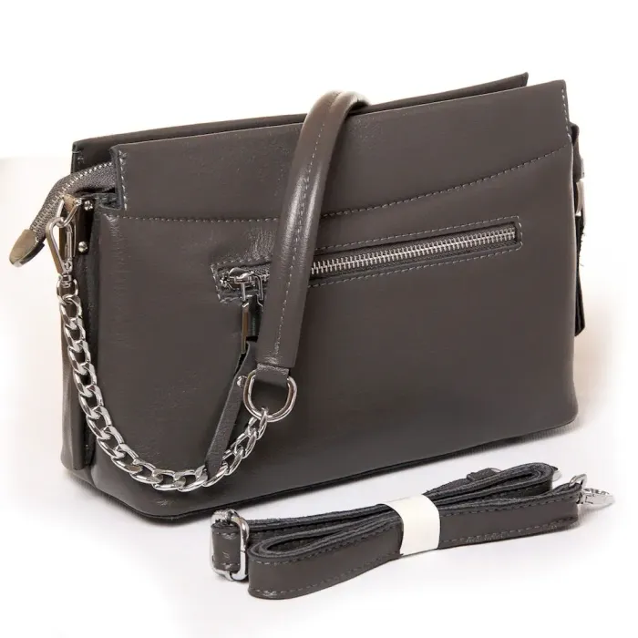 Сумка Женская Классическая кожа ALEX RAI 3013 grey