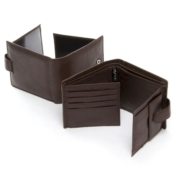 Чоловічий гаманець Classic шкіряний Dr.Bond M53 coffee