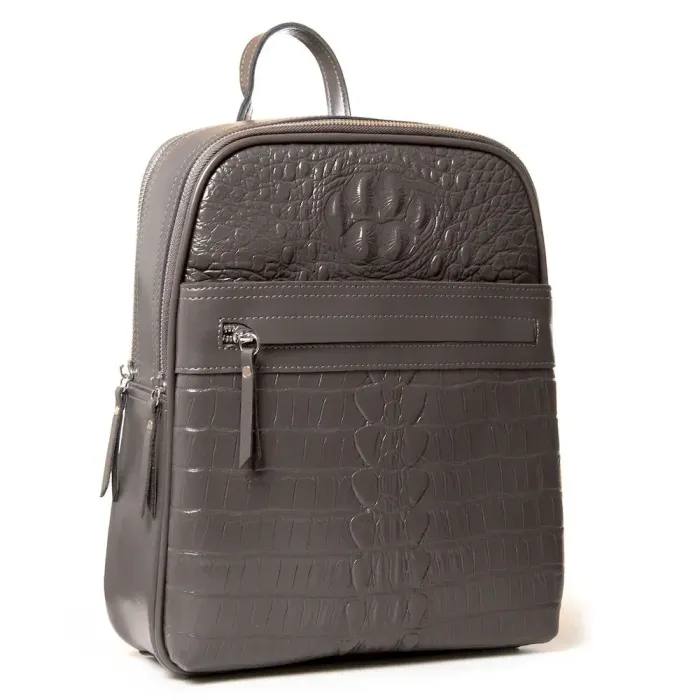 Сумка Женская Рюкзак кожа ALEX RAI 3014 grey