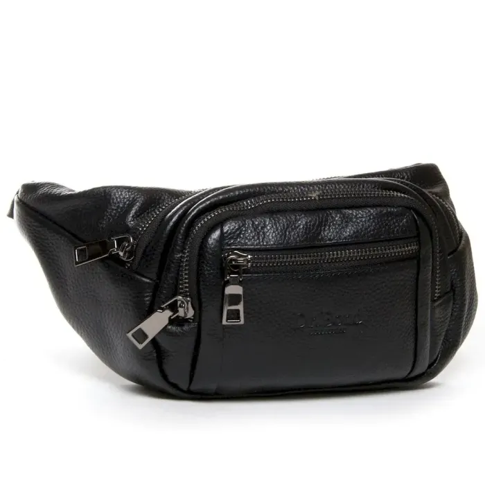 Сумка Мужская На пояс кожа DR. BOND 66332 black