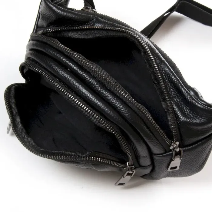 Сумка Мужская На пояс кожа DR. BOND 66332 black