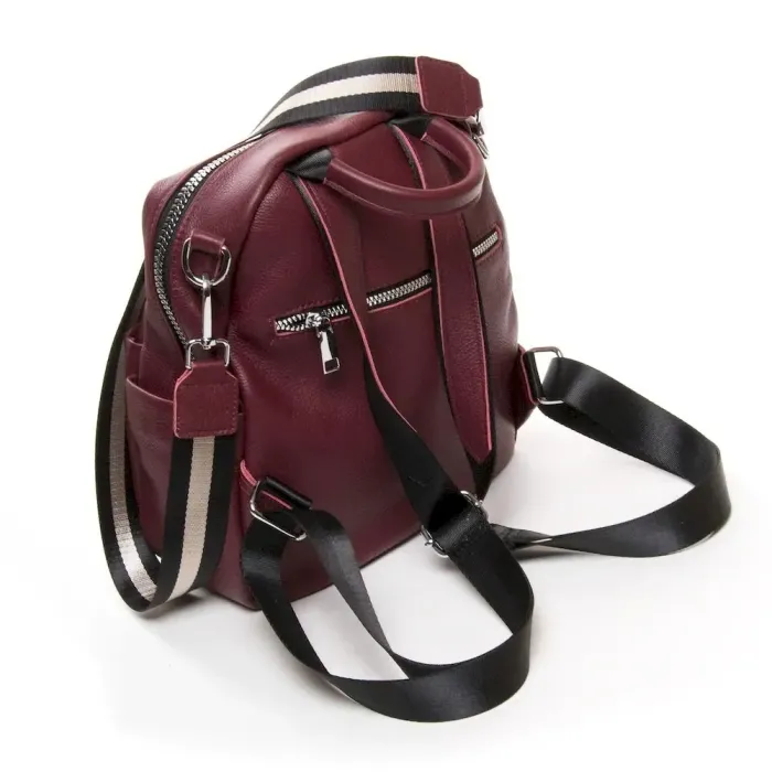 Сумка Жіноча Рюкзак шкіра ALEX RAI 27-8903-9 red-wine