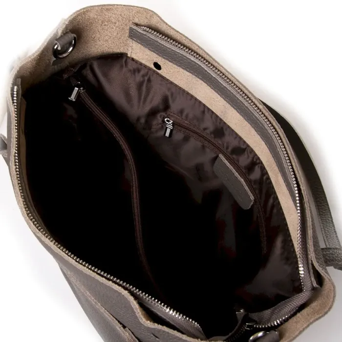 Сумка Класична шкіра ALEX RAI 1557 grey