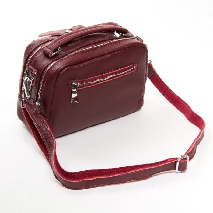 Сумка Жіноча Класична шкіряна ALEX RAI 01-12 12-8731-9 wine-red