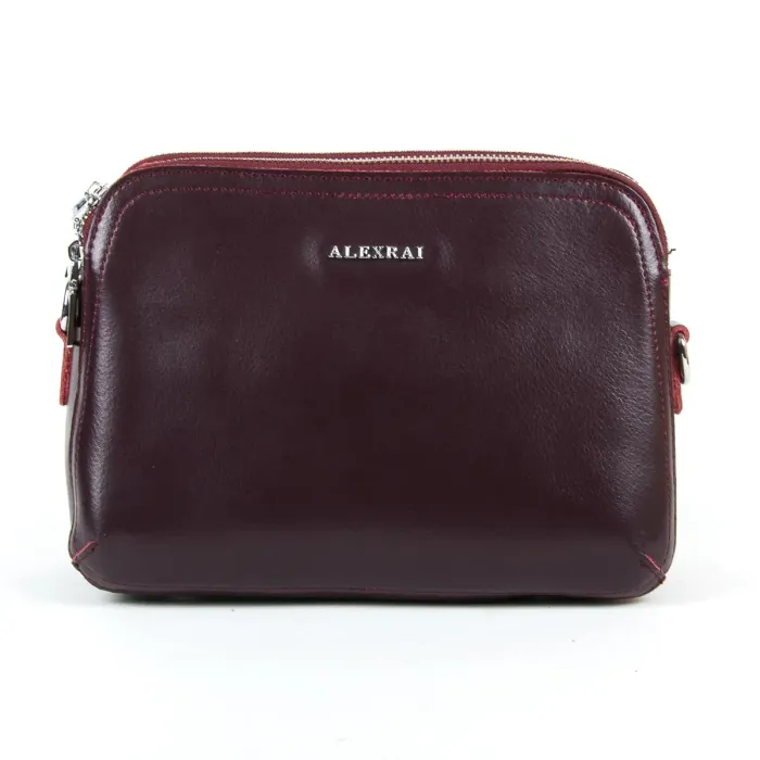 Сумка Клатч жіноча шкіра ALEX RAI 9-01 8725 wine-red