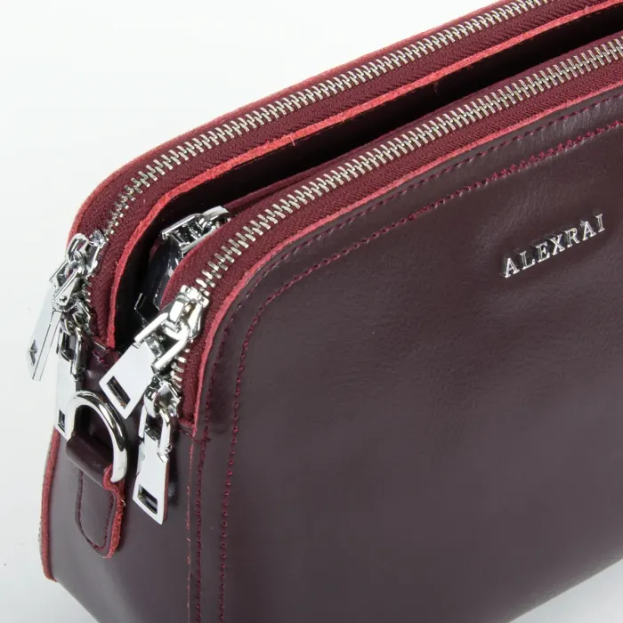 Сумка Клатч жіноча шкіра ALEX RAI 9-01 8725 wine-red