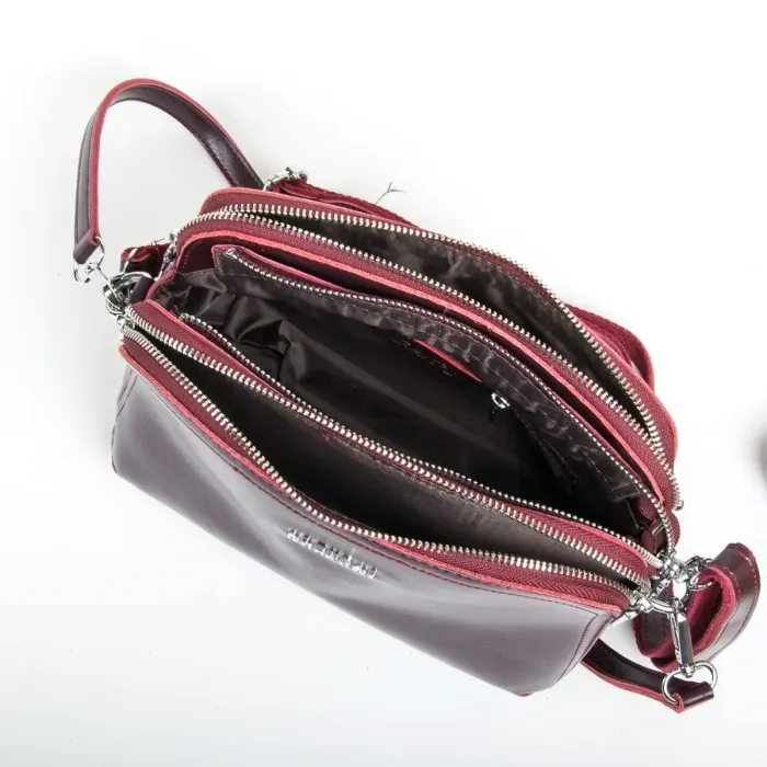 Сумка Клатч жіноча шкіра ALEX RAI 9-01 8725 wine-red