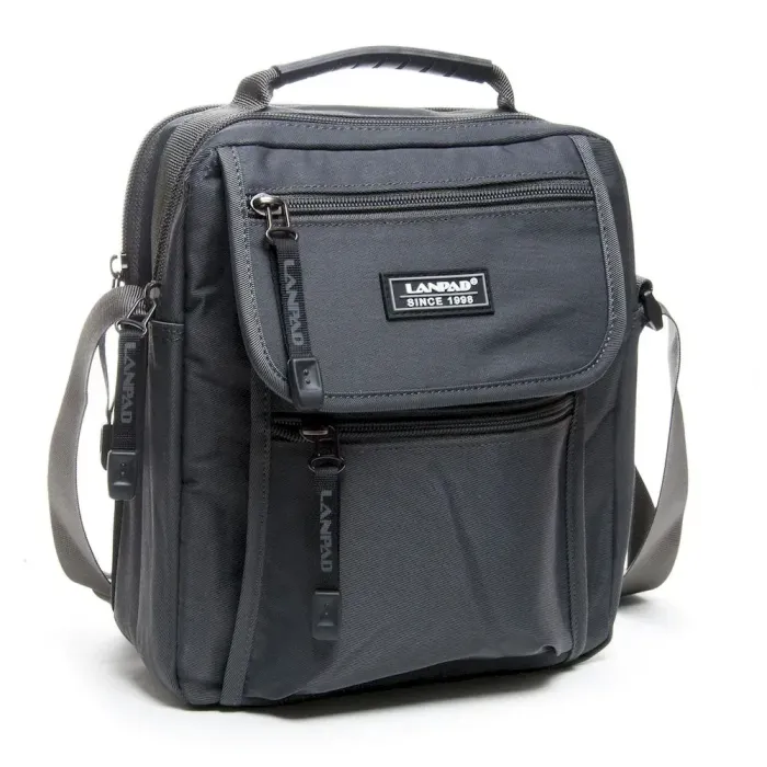 Сумка чоловіча Планшет нейлон Lanpad 0667 grey