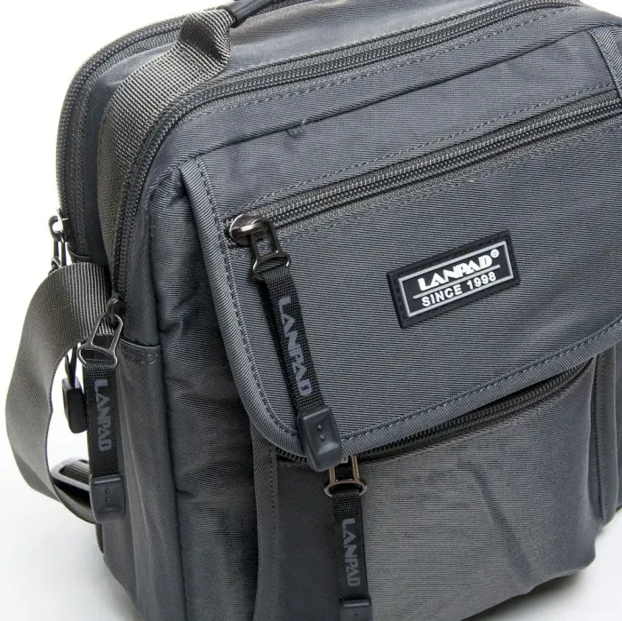 Сумка чоловіча Планшет нейлон Lanpad 0667 grey