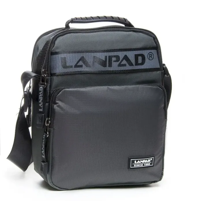 Сумка чоловіча Планшет нейлон Lanpad 6008 grey
