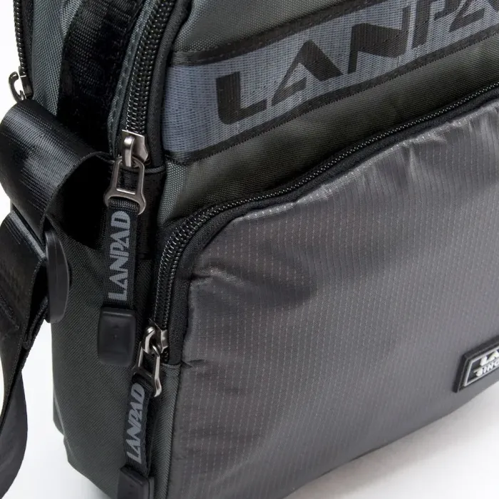 Сумка чоловіча Планшет нейлон Lanpad 6008 grey