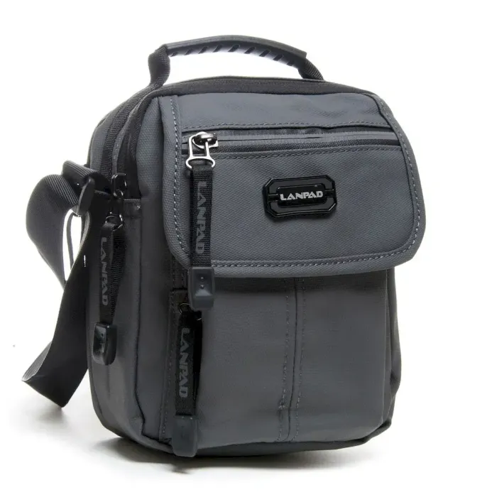 Сумка Мужская Планшет нейлон Lanpad 65329 grey