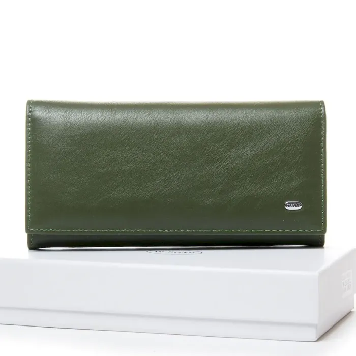 Жіночий гаманець Classic шкіряний Dr.Bond W501 dark-green