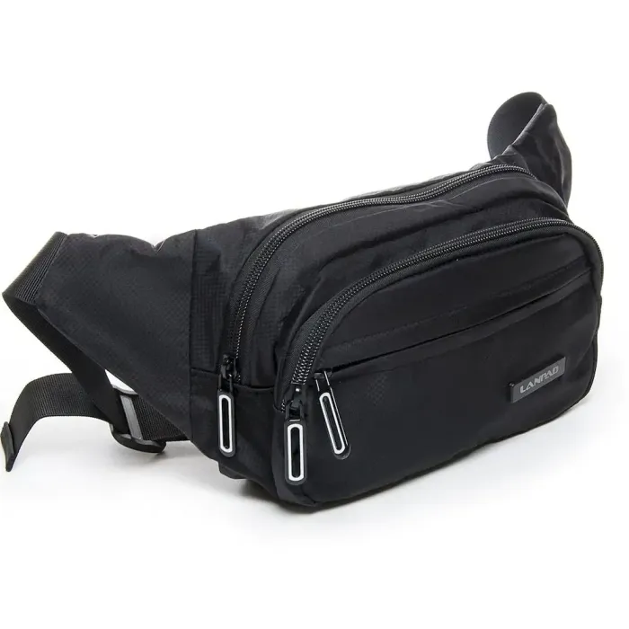 Сумка на пояс нейлон Lanpad 61012 black