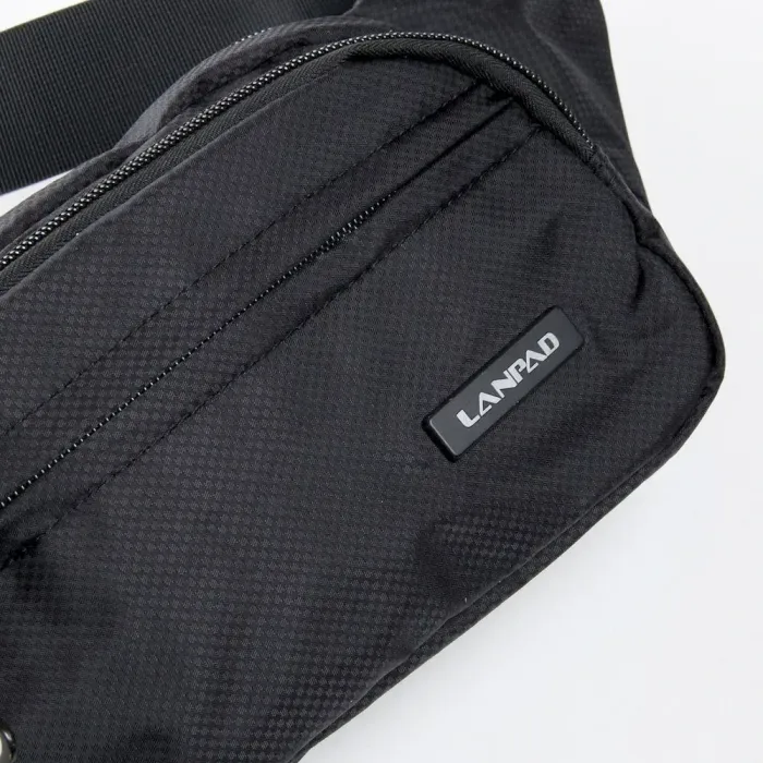 Сумка на пояс нейлон Lanpad 61012 black