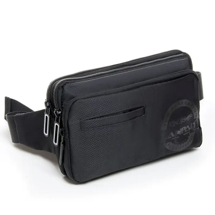 Сумка на пояс нейлон Lanpad 61014 black