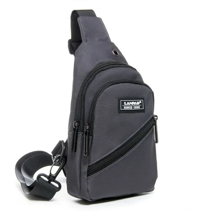 Сумка Мужская На Плечо нейлон Lanpad 82021 grey