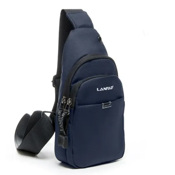 Сумка чоловіча на плече нейлон Lanpad 6023 blue