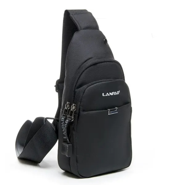 Сумка чоловіча на плече нейлон Lanpad 6023 black