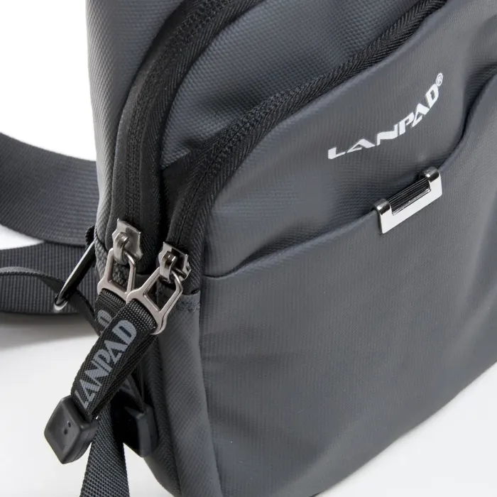 Сумка Мужская На Плечо нейлон Lanpad 6023 grey