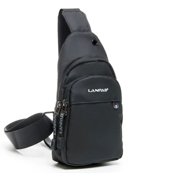 Сумка чоловіча на плече нейлон Lanpad 6021 black