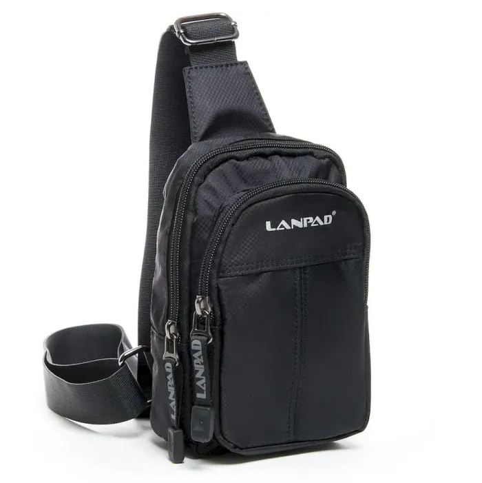 Сумка Мужская На Плечо нейлон Lanpad 7662 black