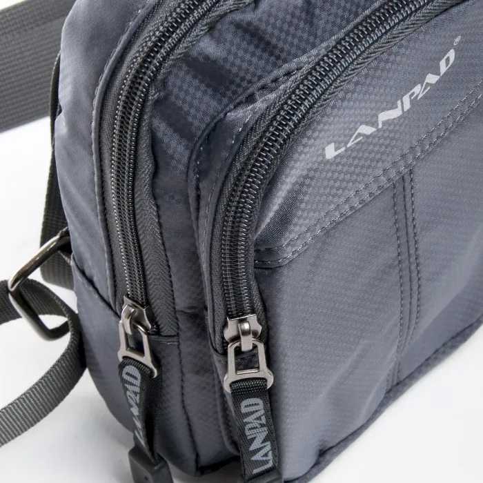 Сумка чоловіча на плече нейлон Lanpad 7662 grey