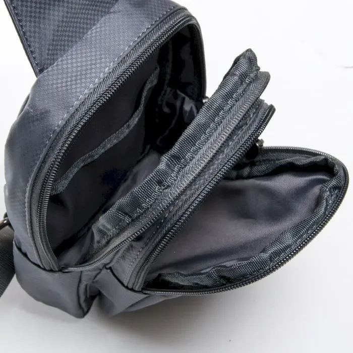 Сумка чоловіча на плече нейлон Lanpad 7662 grey