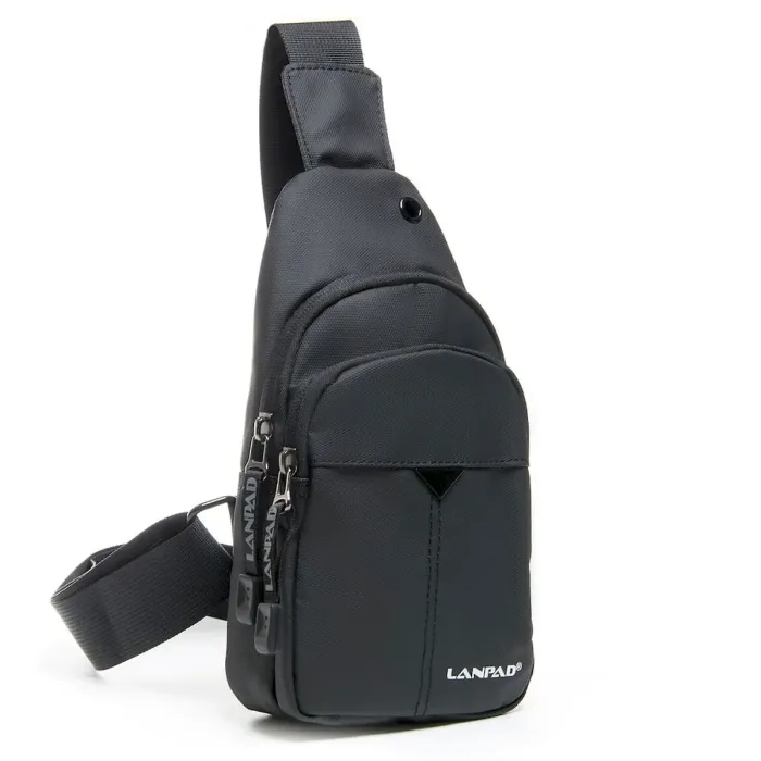 Сумка Мужская На Плечо нейлон Lanpad 6022 black