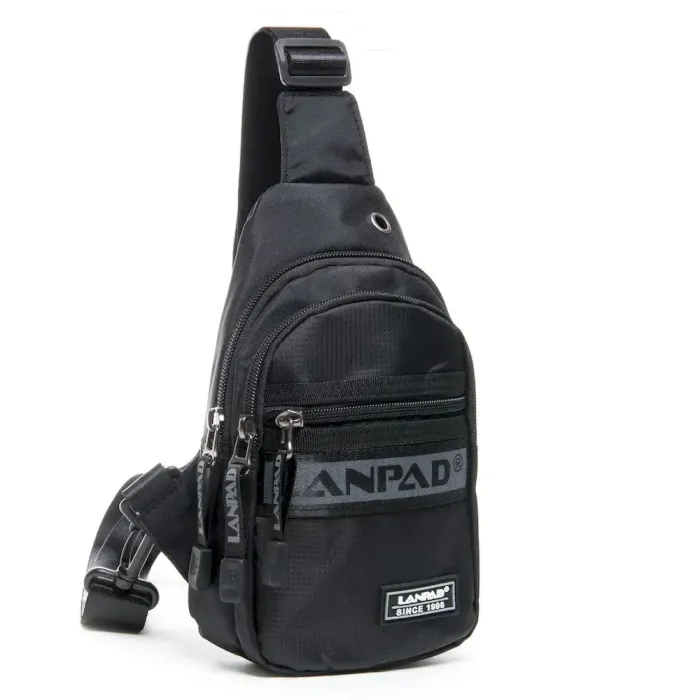 Сумка чоловіча на плече нейлон Lanpad 82009 black