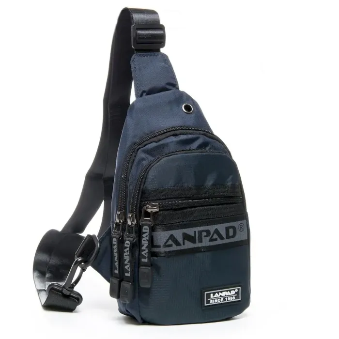 Сумка чоловіча на плече нейлон Lanpad 82009 blue