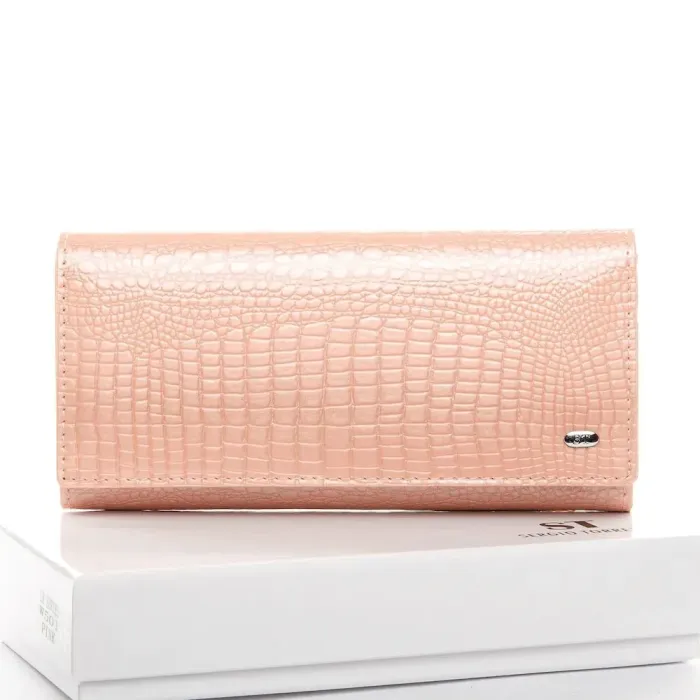 Жіночий гаманець LR шкіряний-лак Sergio Torretti W501 pink