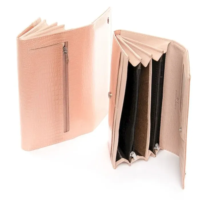 Жіночий гаманець LR шкіряний-лак Sergio Torretti W501 pink