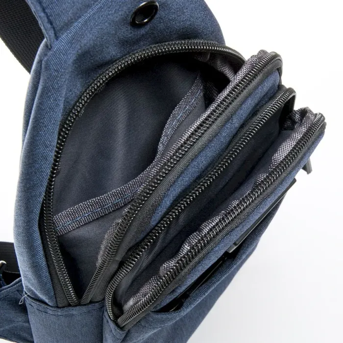 Сумка чоловіча на плече нейлон Lanpad 3718 blue