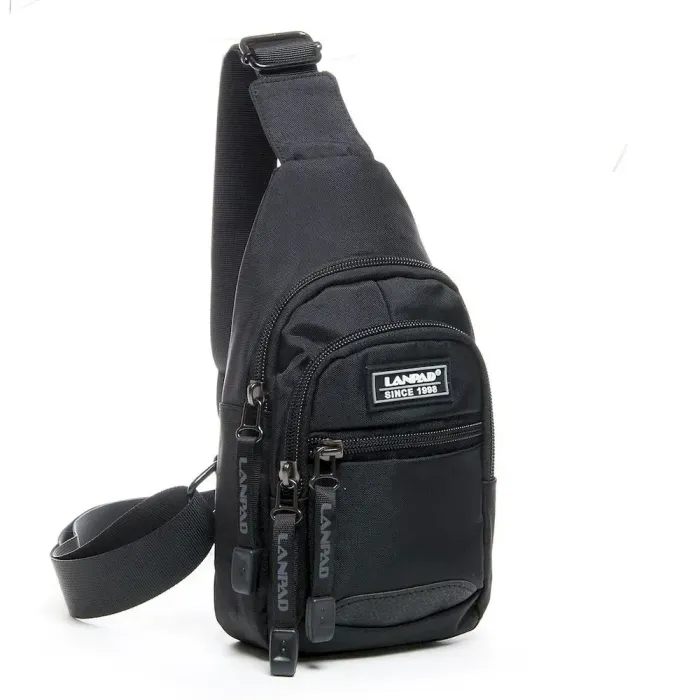 Сумка Мужская На Плечо нейлон Lanpad 6924 black
