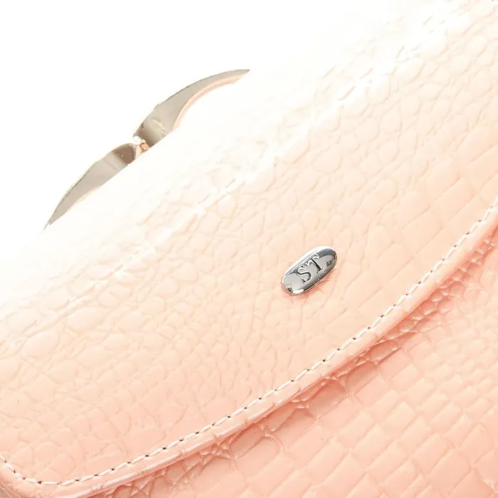 Жіночий гаманець LR шкіряний-лак Sergio Torretti WS-11 pink