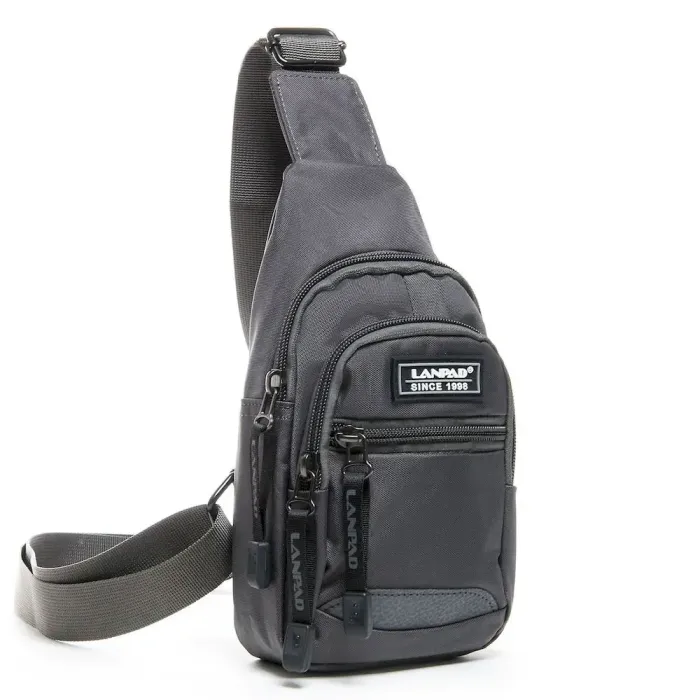 Сумка Мужская На Плечо нейлон Lanpad 6924 grey
