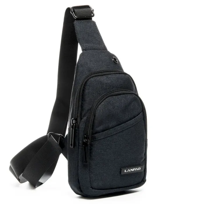 Сумка Мужская На Плечо нейлон Lanpad 3737 black
