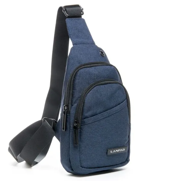 Сумка чоловіча на плече нейлон Lanpad 3737 blue