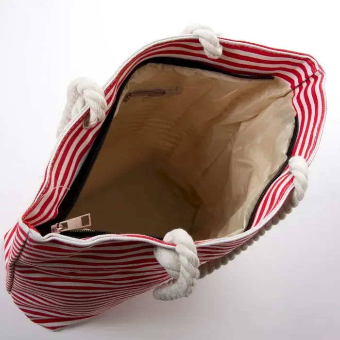 Сумка Женская Пляжная текстиль Luxeva 5013-14 pink полоска мал