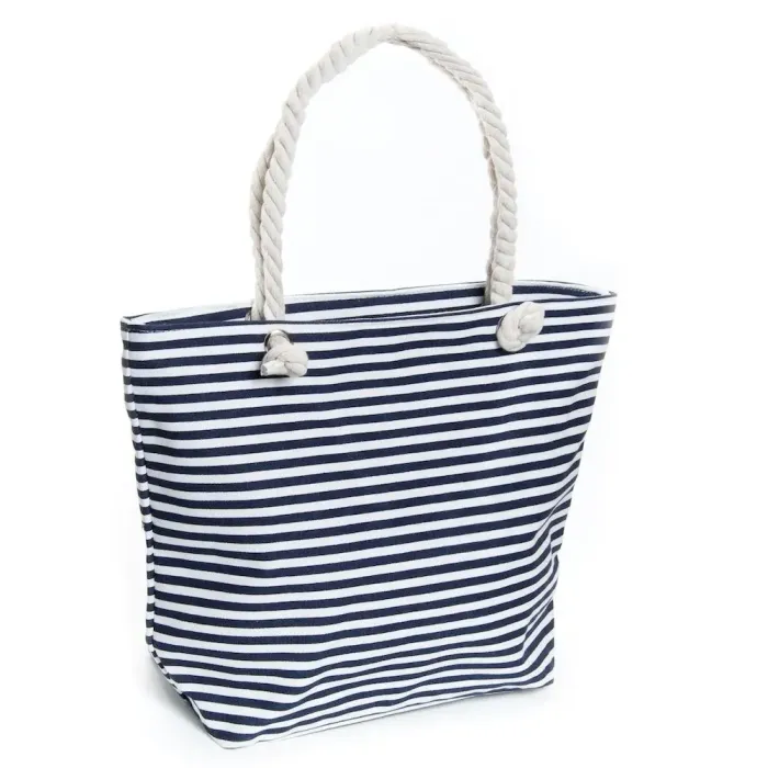 Сумка Жіноча Пляжна текстиль LUXEVA 5013-13 black полоска мал