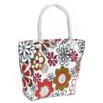 Сумка Жіноча Пляжна текстиль LUXEVA 5022-10 white квітки