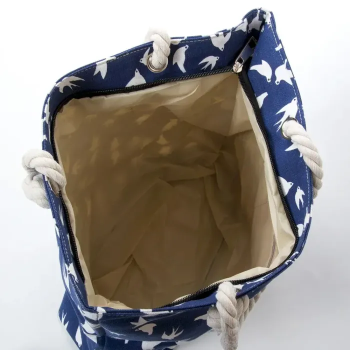 Сумка Жіноча Пляжна текстиль LUXEVA 5011-12 blue ласточка