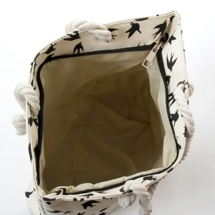 Сумка Жіноча Пляжна текстиль LUXEVA 5011-10 white ласточка