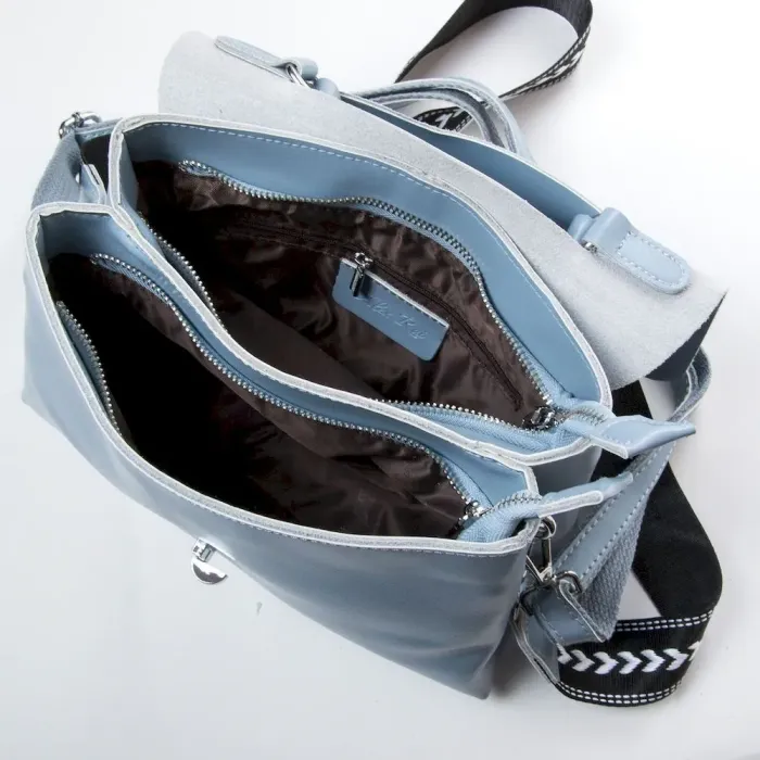 Сумка Жіноча Класична шкіряна ALEX RAI 9713 light-blue