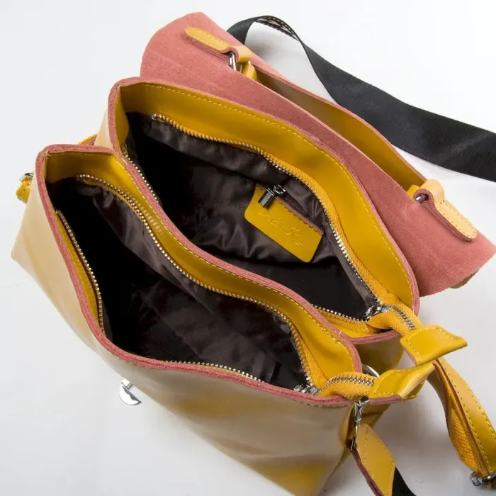 Сумка Жіноча Класична шкіряна ALEX RAI 9713 bright-yellow