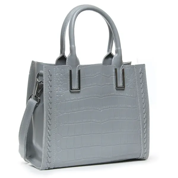 Сумка Жіноча Класична шкіряна ALEX RAI 43-1549 light-grey